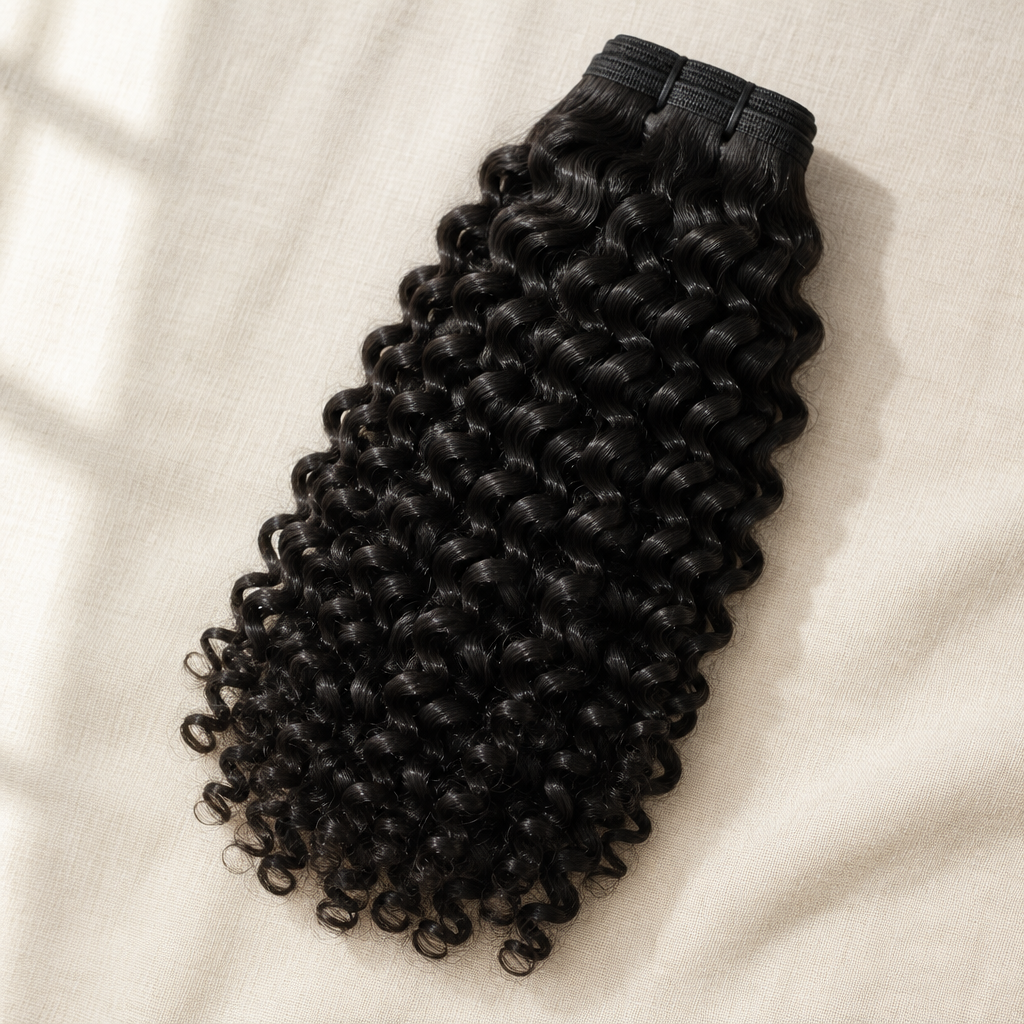 Tissage bouclé — 100 % cheveux naturels
